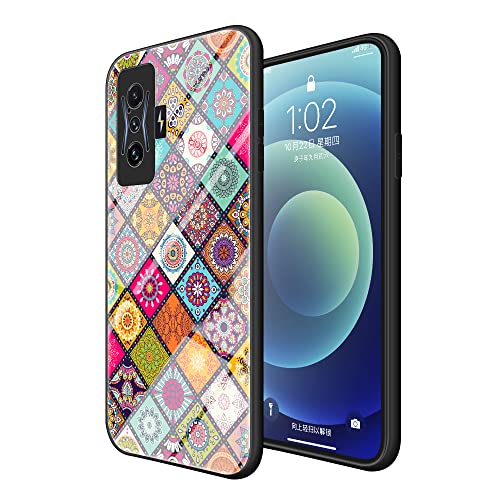 Reptåligt glasfodral med snodd & fäste för Xiaomi Redmi K50/G