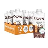 OWYN Plant-Based Complete Nutrition Protein Shake, Chocolate, 20g plant based protein, 23 Vitamins Minerals, Vegan Nutritional Shake, Gluten, Soy, and Tree Nut-Free (Chocolate, 12 pack)