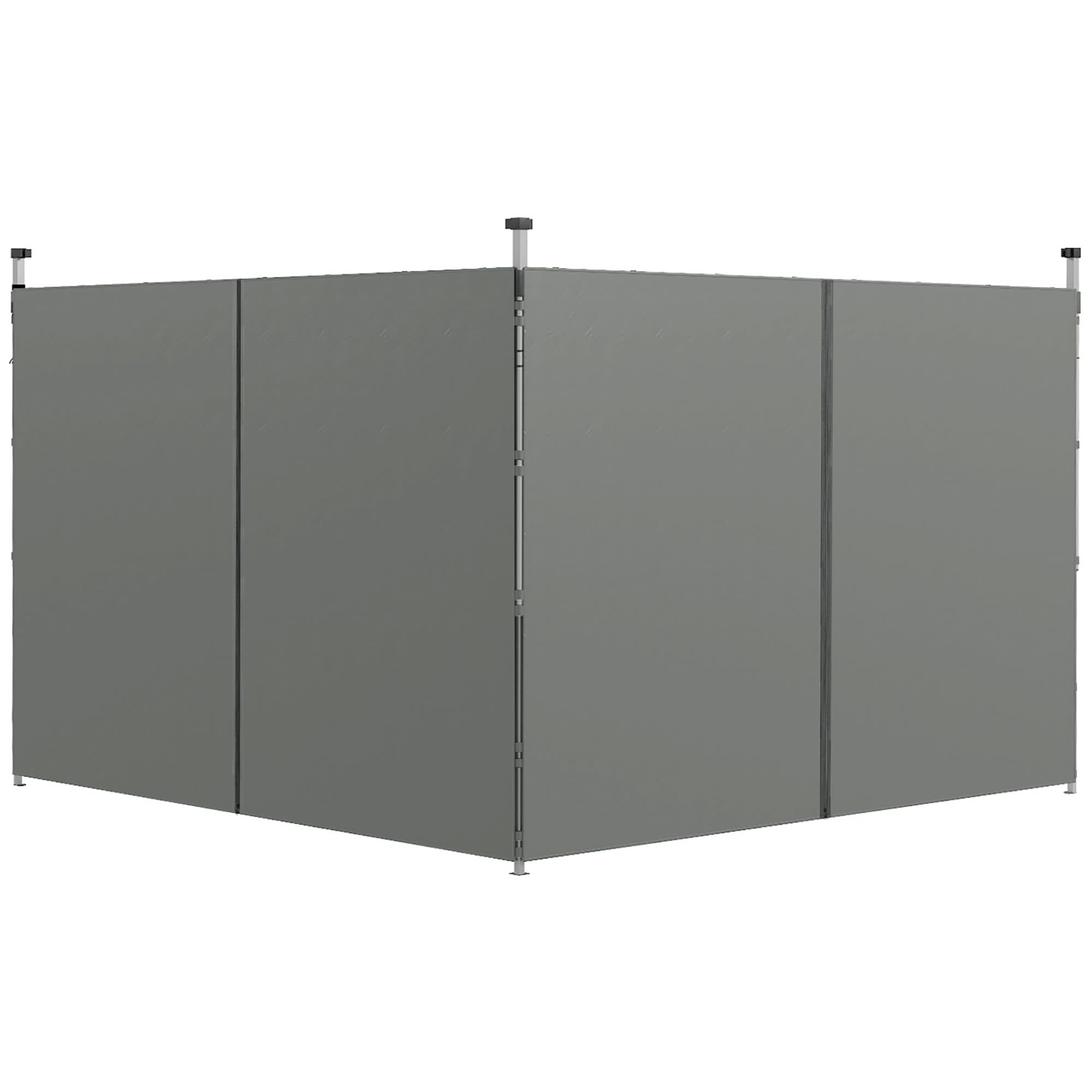Outsunny Parois Latérales de Rechange Barnum 3 x 3 ou 3 x 6 m Gris Foncé
