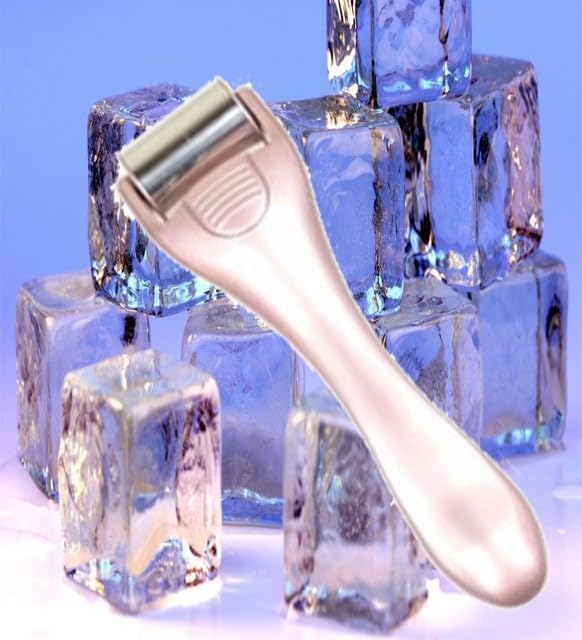 Metal Ice Roller for Face & Eyes – Cooling Facial Massage Tool, Stainless Steel, Travel Size