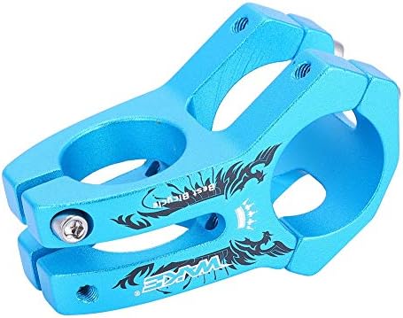 Handlebar Stem 31.8mm Aluminium Alloy Handlebar Stem for Mountain, Road Bike, Fixie Gear, Cycling(Sky Blue)