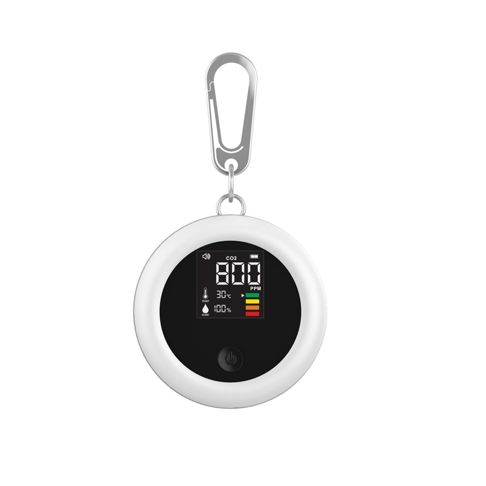 Monitor della qualità dell'aria con rilevatore di CO2 3 in 1, schermo LED for campeggio e auto, Analizzatore ambientale