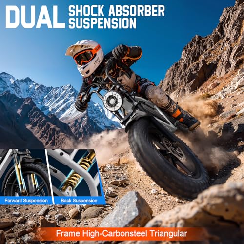 Image of TST Electric Bike - 48V 15Ah Battery, 1500W Peak Motor, 20 * 4.0 Fat Tire | Dual Suspension | 7-Speed Gears | 3 Working Modes | LCD Display | Powerful | Suitable for Commuters & Beginner Cyclists