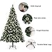 GIGALUMI Árbol de Navidad artificial plegable de 1,2 m con nieve y...