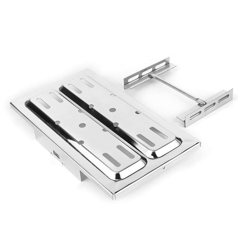 Batteriehalter, Verstellbarer Edelstahl Batteriehalter mit Metall Klemme für Auto Van Boot 19cm x 34cm