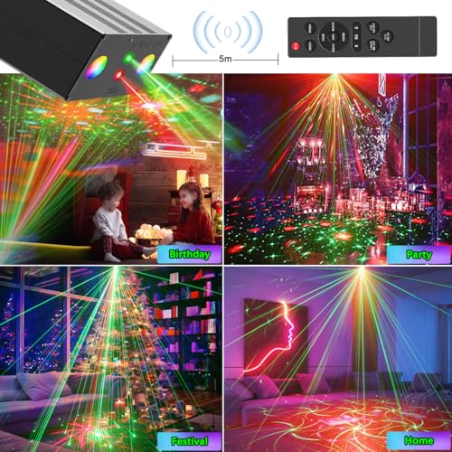 Spooboola EMS-05 Party Lights,Disco Dj Lights Strobe Light Rave Stage Light Projector Effect Club Light Sound Activated thumb #2