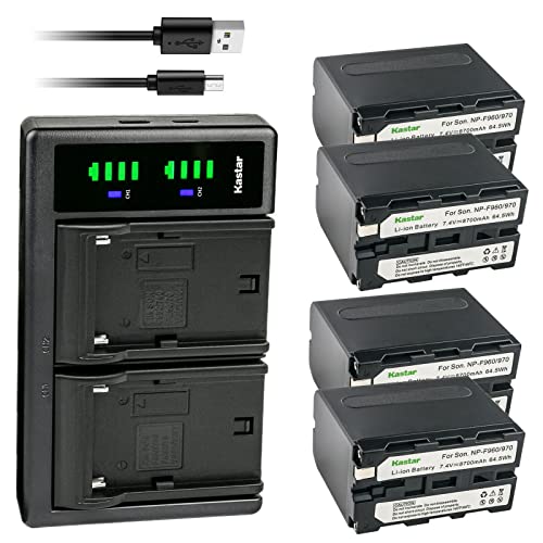 Kastar 4-Pack NP-F970 Battery and LTD2 USB Charger Atomos
