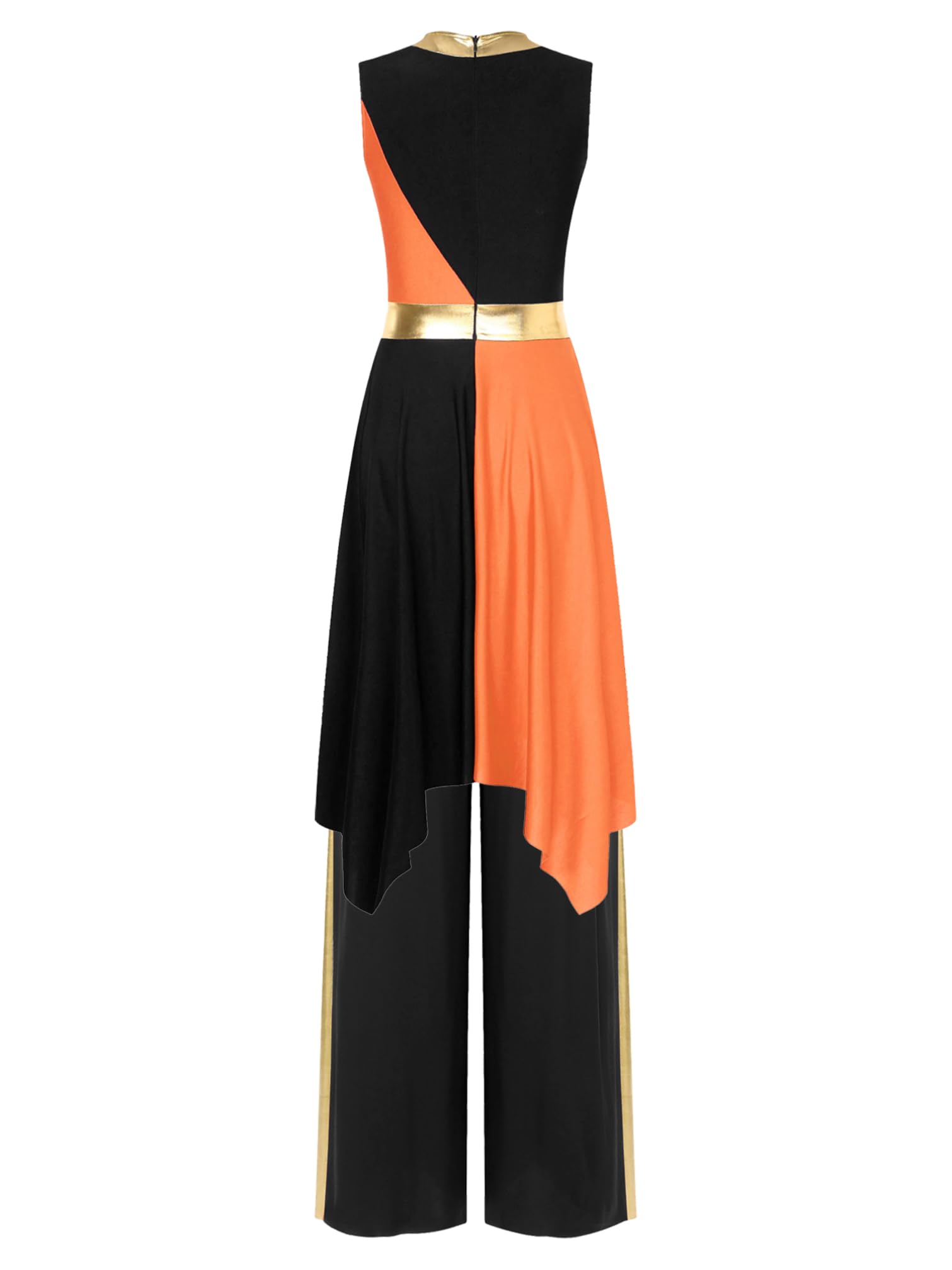 Vestido de Danza Lírica para Mujer con Falda Asimétrica y Pantalones Bombachos