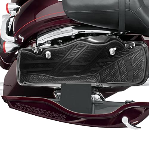 Futureshop Harley Saddlebag Liners Organizer For 14-21 Oem Standard Saddlebags Lining Cvo Tapered 2021 Street Glide Saddle Bag Stretched 2 In 1 Carpet Inserts, Black, One Size #TOP6