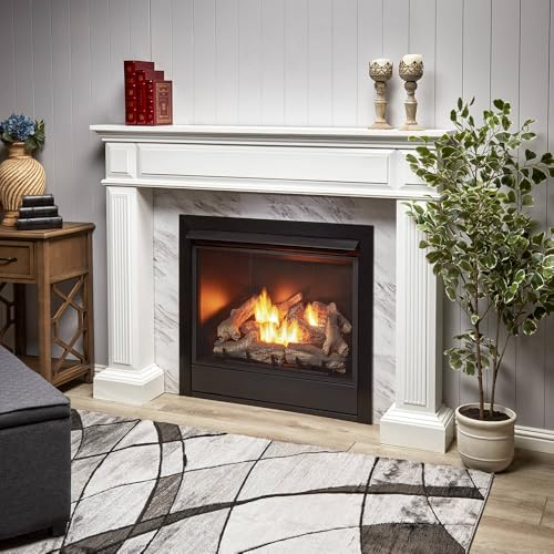 Duluth Forge Dual Fuel Ventless Gas Fireplace Insert, Remote Control, 9 Fire Logs, Use with Natural Gas or Liquid Propane, 32000 BTU, Heats up to 1500 Sq. Ft., Black - Image 7
