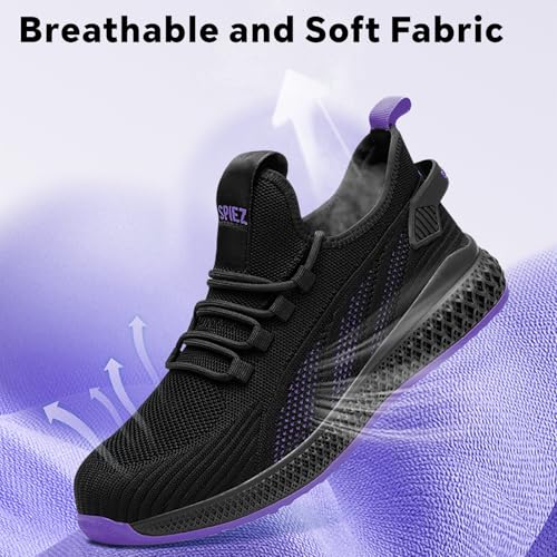 Image of SPIEZ Unisex Safety Shoes Men Women Puncture Proof Work Sneakers ASTM