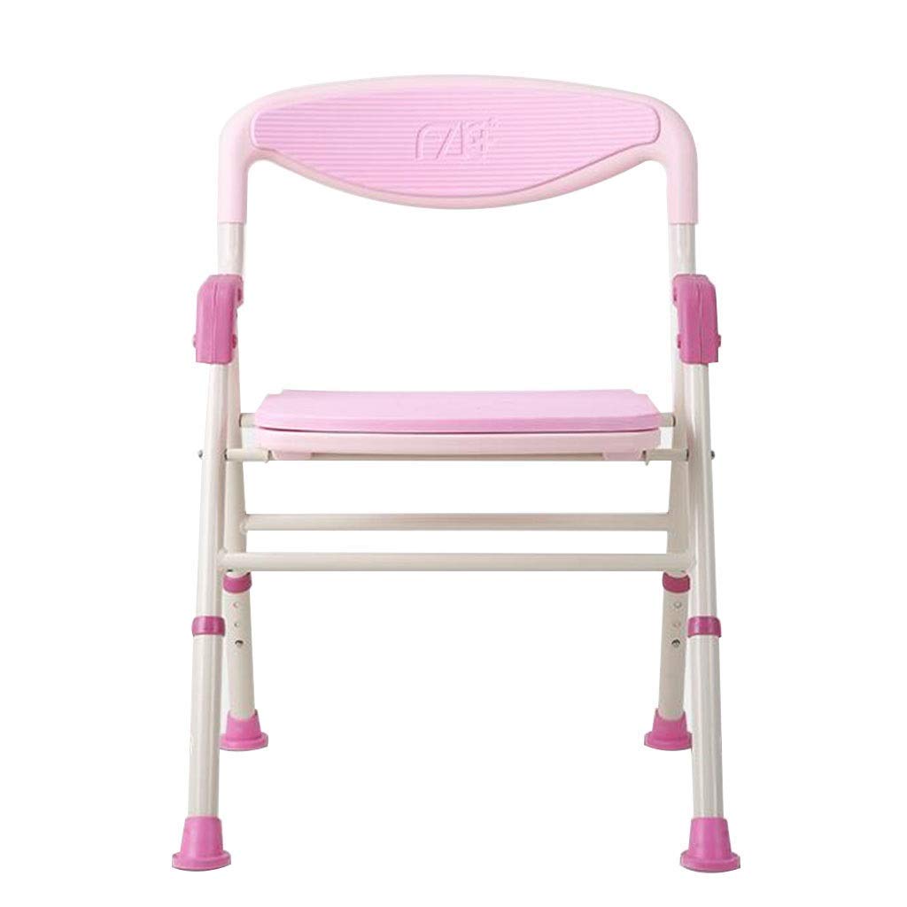 Chair Stool Bathing Chair Old Non-slip Pregnant Women Aluminum Bath Chair Disabled Bath Chair Bathroom Chair Old People Shower Bench (Color : PINK, Size : 54 * 55 * 76~80CM),Size:54*55*76~80CM,Colour: