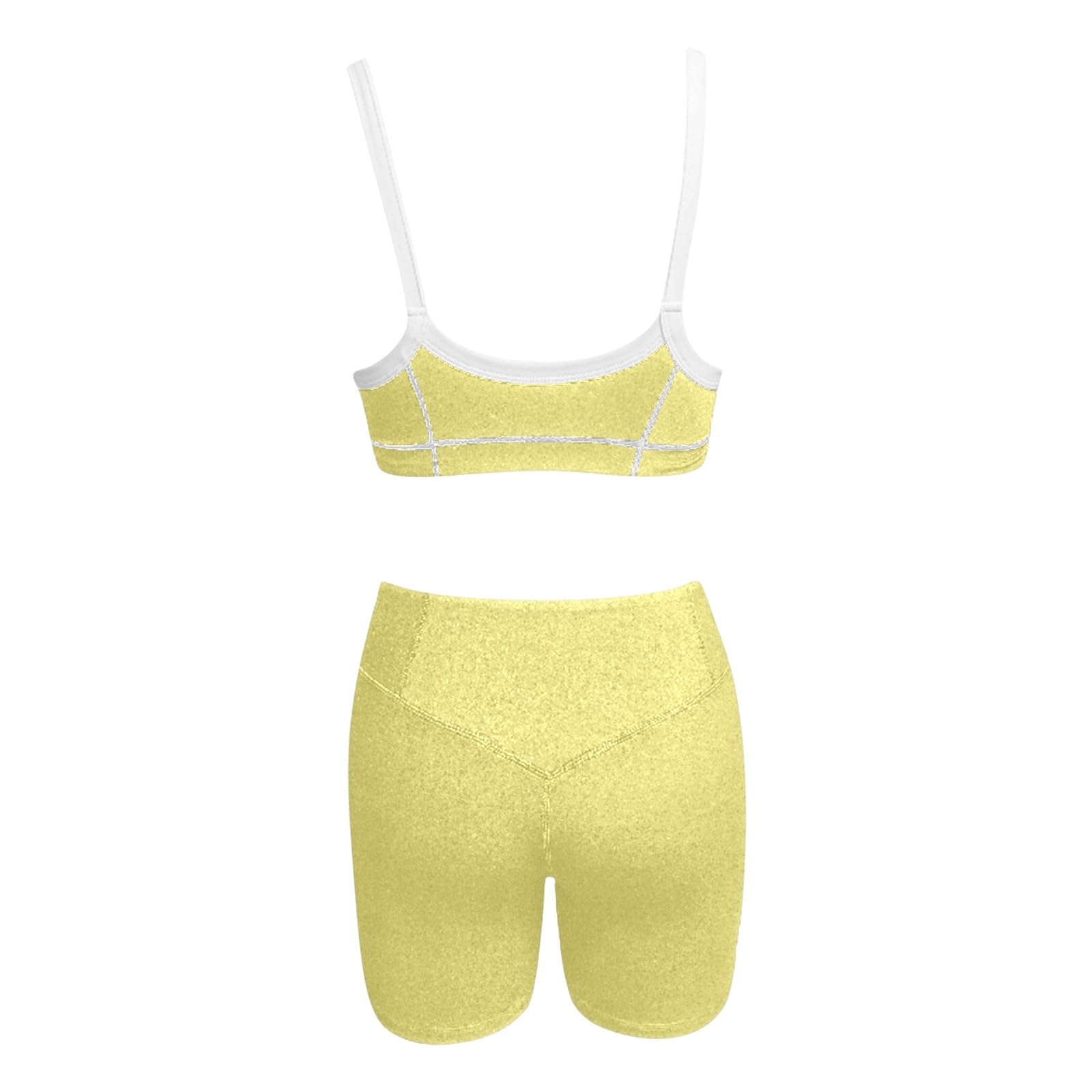Generisch Damen Kurzhose-Hochwertige Yoga-Shorts nahtloses Workout-Outfit für Fitness Laufen Sport Damen Trainingsanzug mit Streifen Design atmungsaktive Shorts Hose für Outdoor Aktivitäten