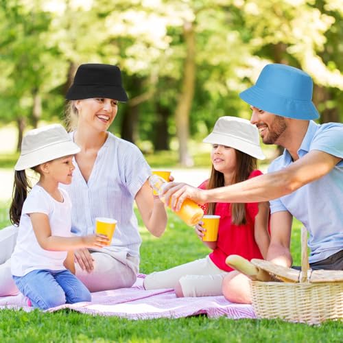 FUIPVGI 3 Pieces Summer Bucket Hat 3 Colour Bucket Hat Sun Hat, UV Protection Sun Cap Fisherman Fishing Cap, Unisex for Hunting Camping Hiking Travelling Fishing - Image 4
