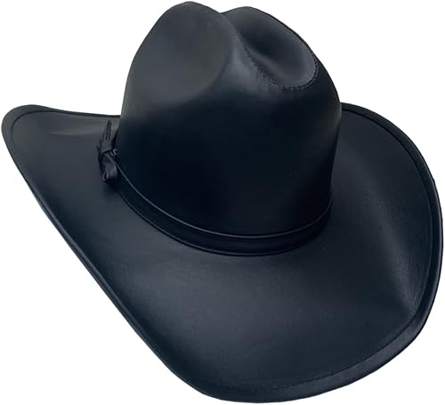 Miniatura 1 de Sombrero de cuero vacuno sombrero vaquero occidental para hombres y mujeres estilo clásico Outback