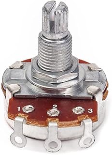 GARVALON Fácil montagens de alto desempenho Desempenho de alto desempenho 500 k potenciômetro eixo potenciômetro gitar audio-potenciômetros B500k Terminais de solda Guitarra amplificador de polo de eixo longo
