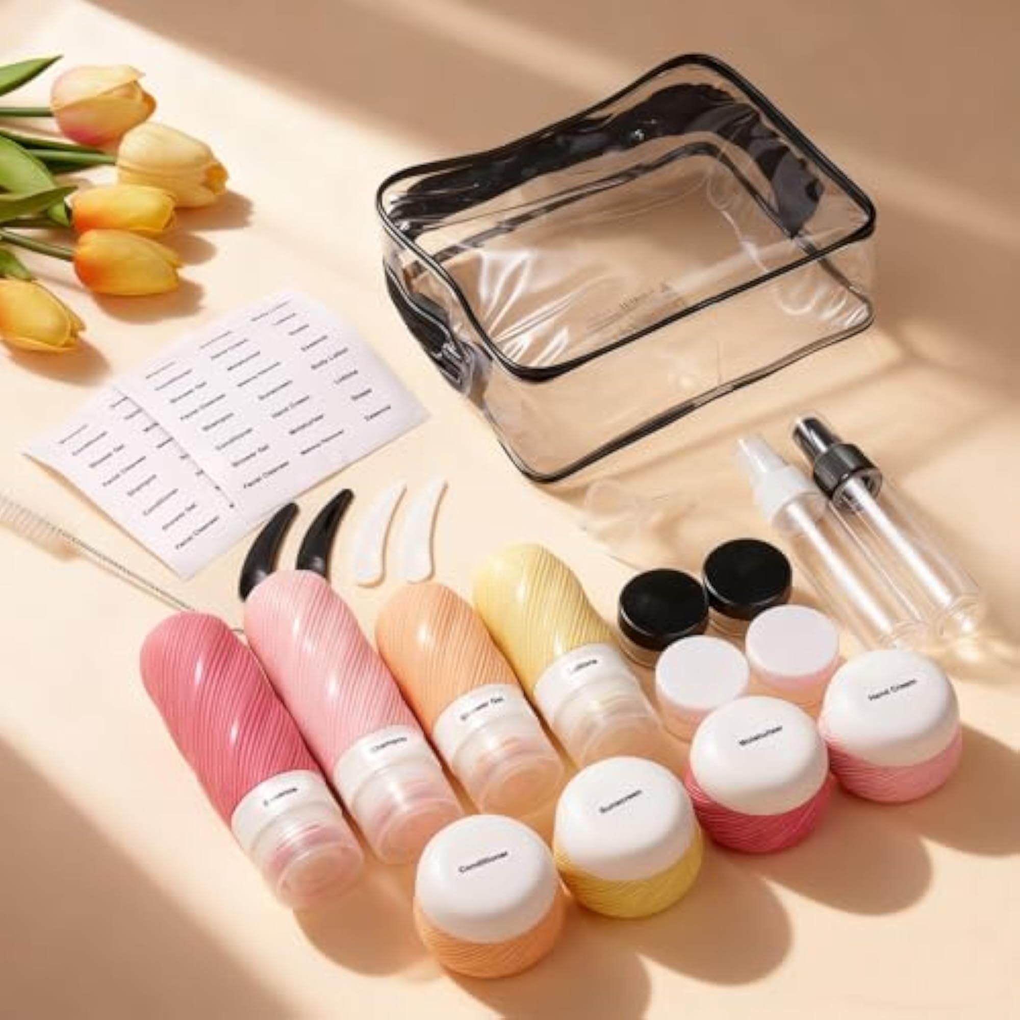 23 Pack Travel Bottles Set, TSA Approved Travel Size Toiletries