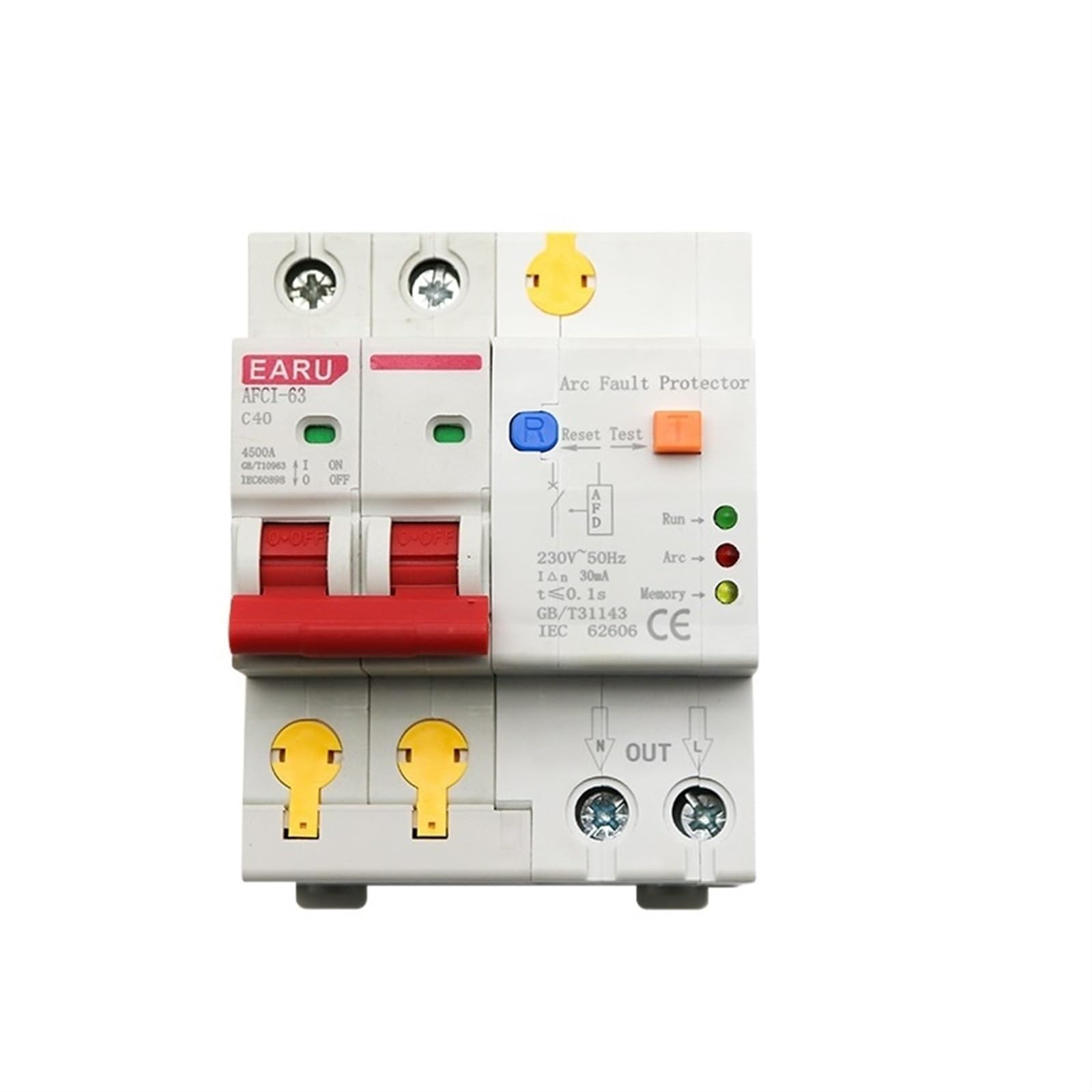 Tbzoqaid 40A 2P Afdd Afci Arc Fault Protector Dector Circuit Breaker Interrupte Overload Earth Leakage Short Voltage Protection