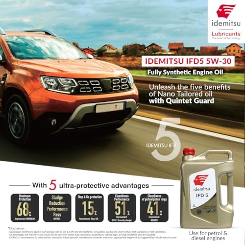 Image of Idemitsu IFD5 5W-30 SP /C2 Full Synthetic Engine Oil for Diesel and Petrol Cars 3L