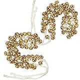 Ghungroo Bells for Indian Classical Dance – 25, 50, 100 Brass Bells – Handmade on Cotton String – Ankle Bells for Kathak, Bharatanatyam, Odissi – for Kids, Adults & Professionals (1 Pair) (50 bells)