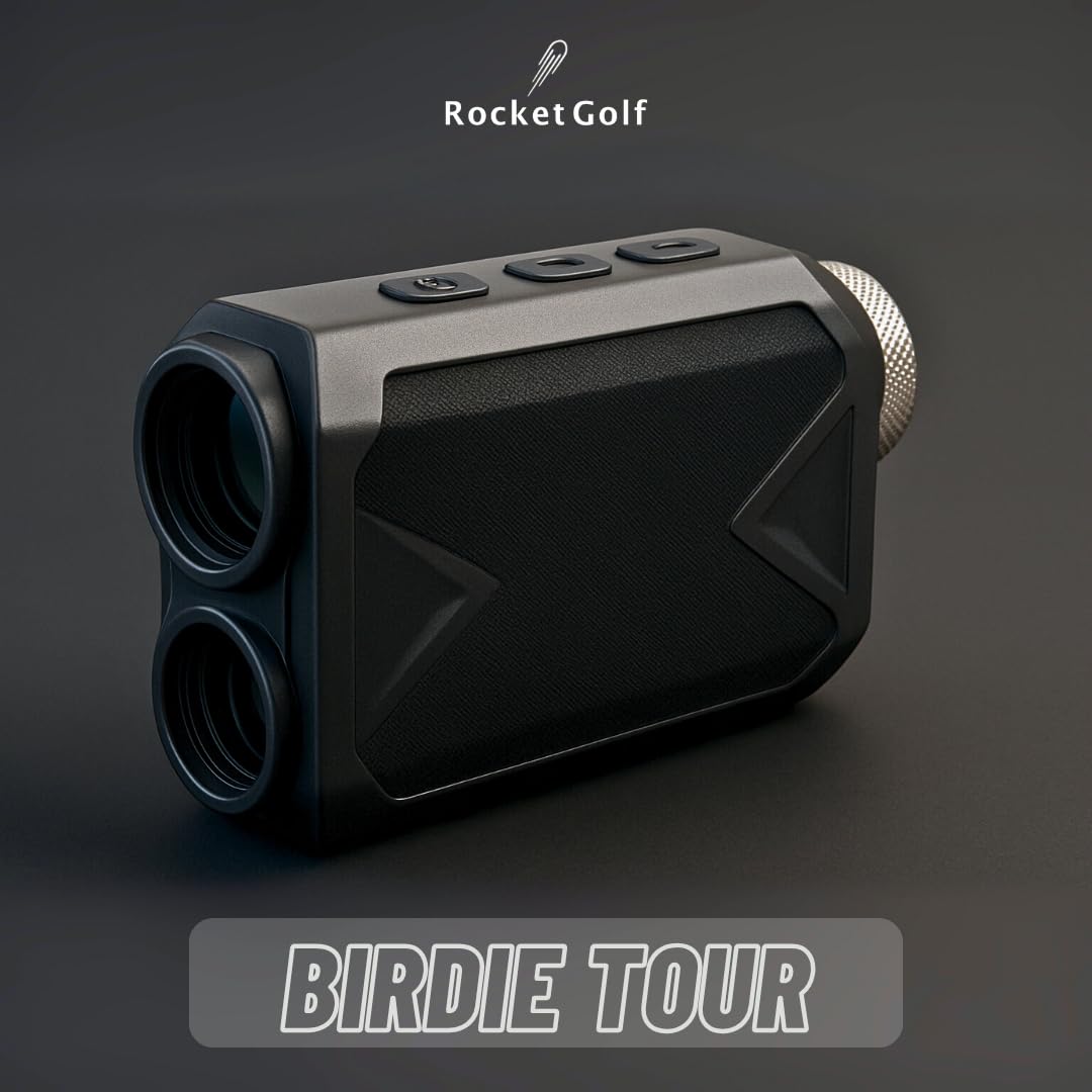 Golflaser Birdie Tour - RocketGolf - Premium Golf-Entfernungsmesser - Golf Rangefinder - kompakt, magnetisch, wiederaufladbarer Akku, FlagFinder, LED