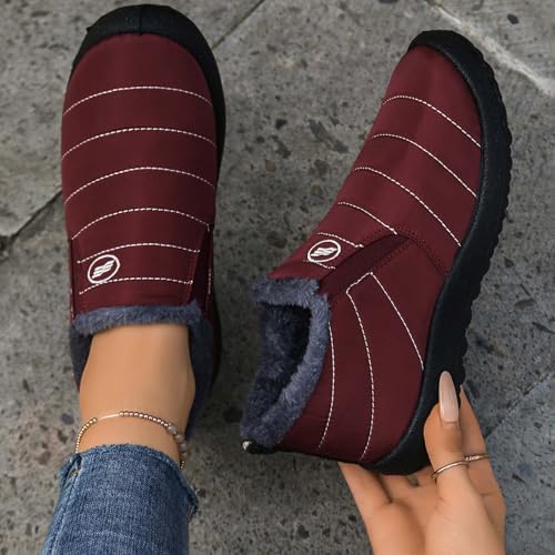 Fall Boots for Women 2025 Trendy Men Waterproof Fur Lined Snow Ankle Shoes Comfortable Anti-Slip Lightweight Sneakers4