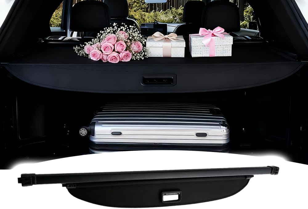 Retractable Rear Trunk Cargo Shade for Honda Pilot 2023-2025| Trunk Cargo Cover and Luggage Security Cover, Anti-Peeping Privacy Screen | Easy Installation|Black