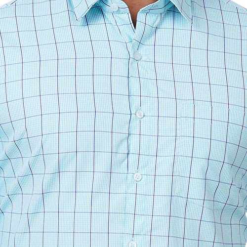 Image of Maharaja Polyester Checkered Office Wear Shirts for Men