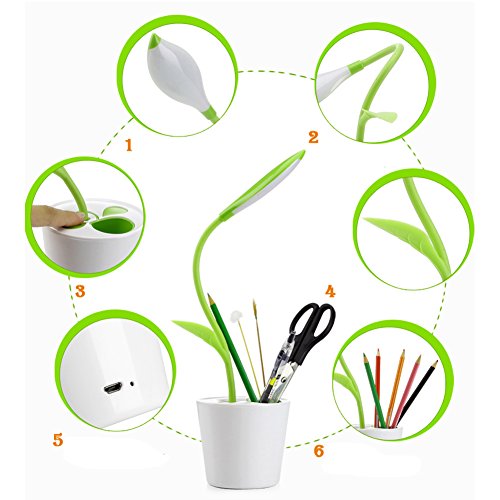 GHB Lampada da Tavolo a Led Dimmerabile Lampada da...