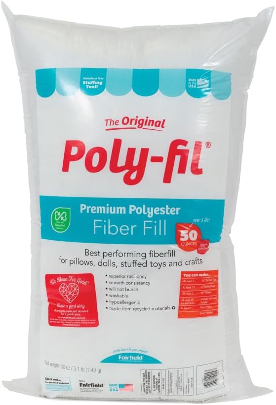 Poly-Fil Premium Polyester Fiber Fill by Fairfield, 50 oz bag