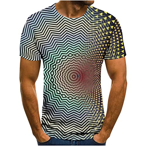 Muscularfit Men's Stylish 3D Abstract Print T-Shirts