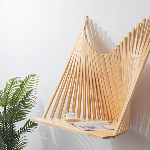 Table flottante design bois meuble suspendu bureau minimaliste