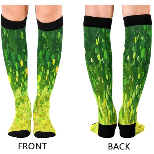 Image of Pigsaly Womens Compression Socks Yellow Stars Funny Brown Capybara Knee High Socks Athletic Tube Sock Outdoor Sport Socks