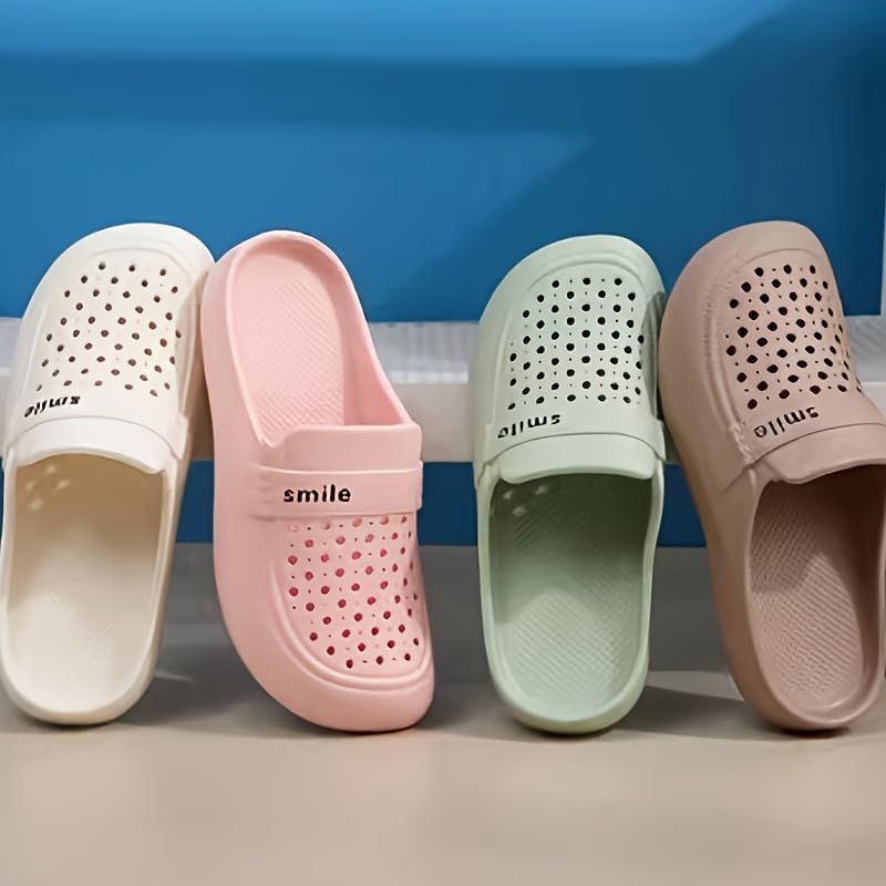 Black EVA Anti-slip Baotou Slippers - Women's Flat Bottom Breathable Outdoor Summer Half Shoes with Thick Bottom and Hole Design3