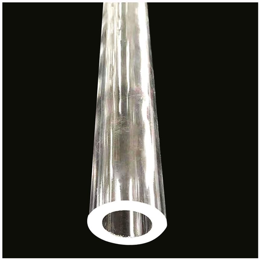 Pressure Resistant Acrylic Tube Transparent Acrylic Pipe Bold Thick Wall PMMA Tube Lengh 490mm, for DIY Projects Water Cooling System Plumbing(OD 50 x ID 30mm)