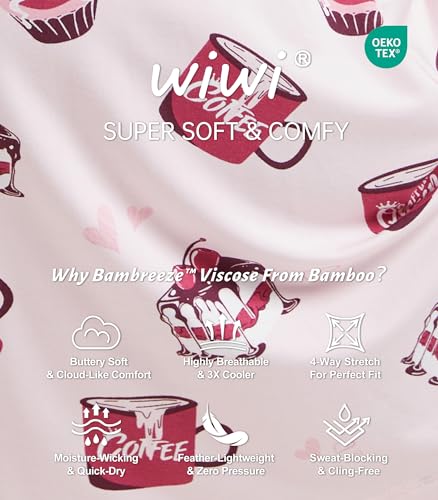 Image of WiWi Viscose from Bamboo Women's Pajamas Set Super Soft Button Down Top and Pants Sleepwear Cooling Pjs S-3X