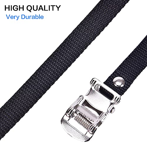 VANICE 1 Pair Bikes Pedal Toe Straps Universal Replacement Foot Pedal Straps for Excersise Stationary Bike/Bicycle - Thumbnail 3