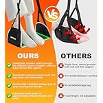 Upgraded Airplane Foot Hammock with Removable Base & Memory Foam - Wide Hardboard Support No-Collapse Foot Rest for Long Flights, Office, Travel - Thickened Design Relieves Foot Pain Travel Essentials - Image 5