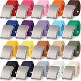 Yahenda 20 Pcs Web Belt for Men Women Belt Adjustable Canvas girdle Golf Strap with Military Buckle Casual Web girdle(Colorful)