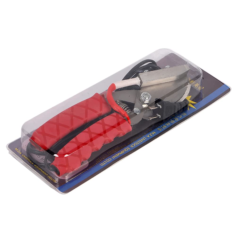 Cortador de Cola Sin Sangre de Calefacción Eléctrica de 220V, Alicates de Corte de Cola de Lechón, 80W 370 ℃ Para Cerdo, Oveja, Cabra, Herramientas de Granja