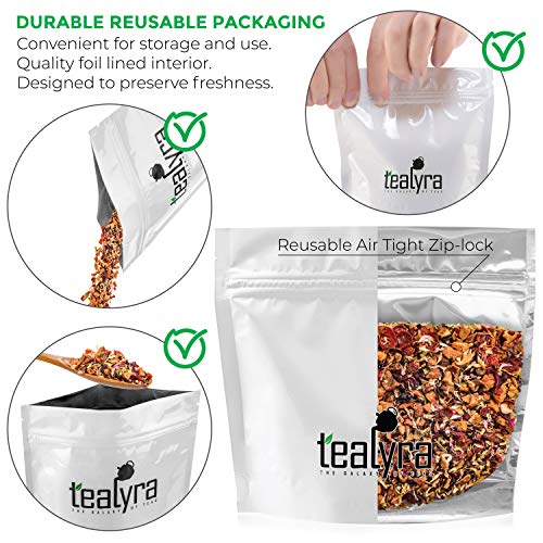 Tealyra - Raspberry Lemonade - Hibiscus - Chamomile - Lemon - Strawberry Leaves - Herbal Fruity Loose Leaf Tea - Vitamins Rich - Boost Immune - 100% Natural - Caffeine-Free - 112G (4-Ounce) #TOP1