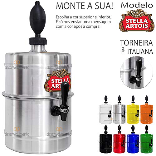 Chopeira Doméstica Torre 5,1 Lt Stella Artóis Aluminio Torneira Tipo Italiana