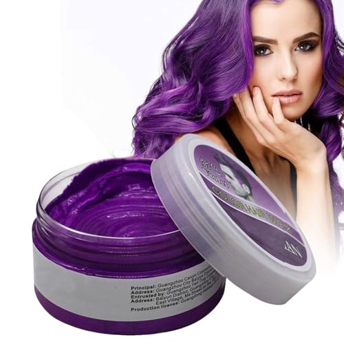 DMQ Hair Wax Colour Crazy Purple Spray Temporary Temporary Dye Colour Instant Styling Natural Hairstyle Color Pomade Styling Clays for Men Women Party Cosplay 1 1.0 gram