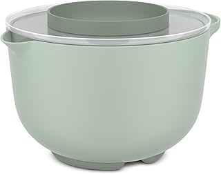 Mepal - Rührschüssel mit Deckel Chef it - Anti-Rutsch Boden - Mikrowellen- und Spülmaschinengeeignet - Schüssel - Material beständig bis zu 110°C - 3000 ml - Nordic sage