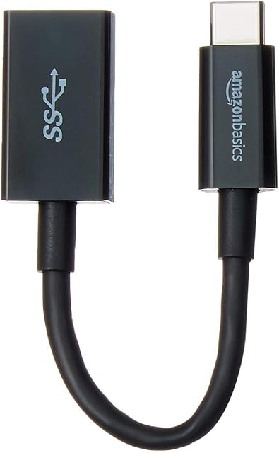 Amazon Basics USB Type-C to USB 3.1 Gen1 Female Adapter - Black