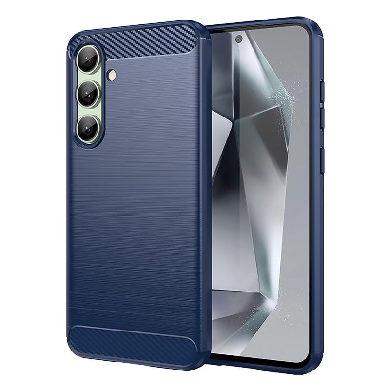 Image of Hybrid Carbon Fiber Back Case for Samsung Galaxy S24 FE (Blue)