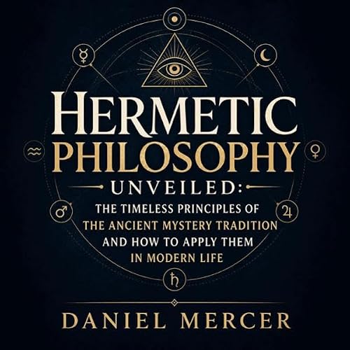 Diseño de la portada del título Hermetic Philosophy Unveiled: The Timeless Principles of the Ancient Mystery Tradition and Ho