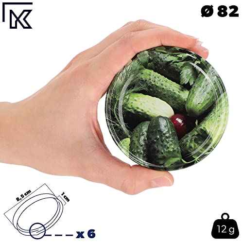 KADAX 50er Set Marmeladengläser 330ml TO82 Gurken, Einmachgläser Vorratsgläser Mason Jar mit Schraubdeckel, Luftdichte Schraubgläser… – Ansicht 4