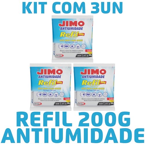 Kit 3 Un Jimo Antiumiade Refil 200g Evita Mofo e Maus Odores