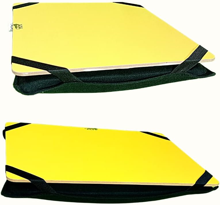 eStand® Lap Board with Cushion for for Study | Home | Dining | Office | Laptop |Reading & Writing | Multi-Purpose | Made in India | 14 X 18 (Yellow)